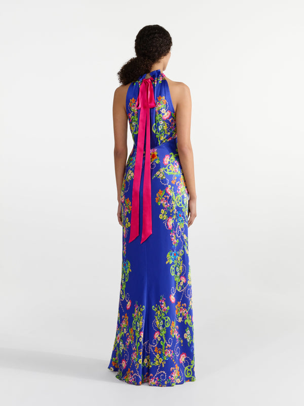 Saloni Michelle Dress In Nerine Azure