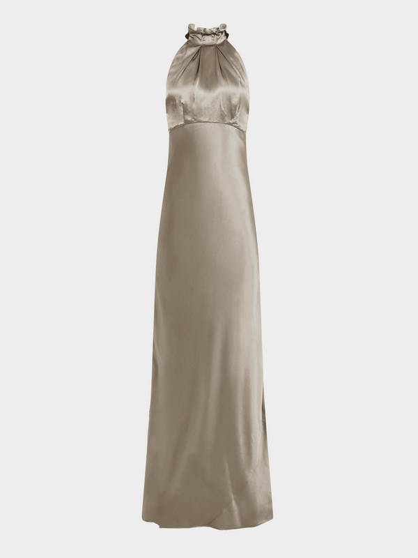 saloni Michelle Dress in Palladium Gold