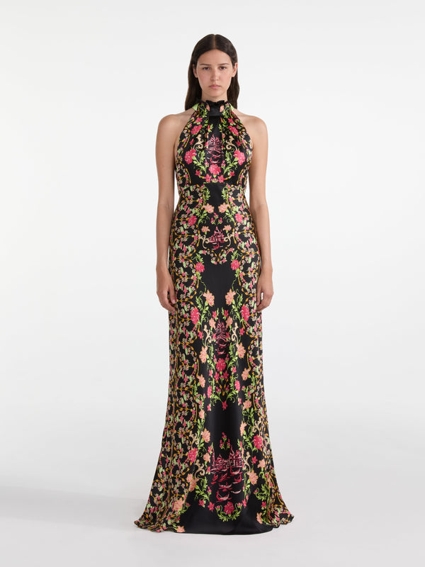 Saloni Michelle Dress In Sandolo Border