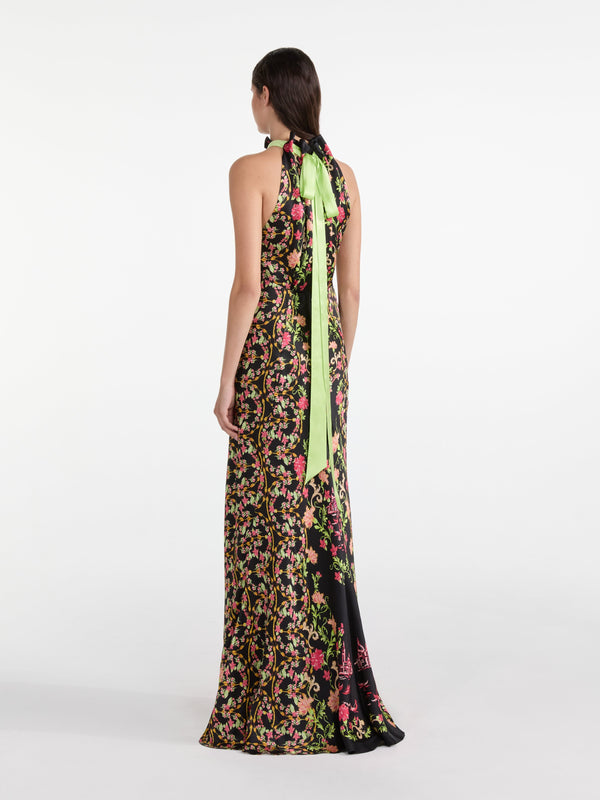Saloni Michelle Dress In Sandolo Border