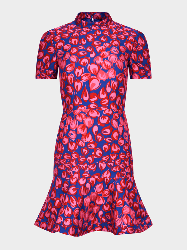 saloni Min C Dress in Azure Flamingo
