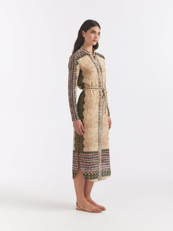 Saloni Molly D Dress In Mandisa Stripe