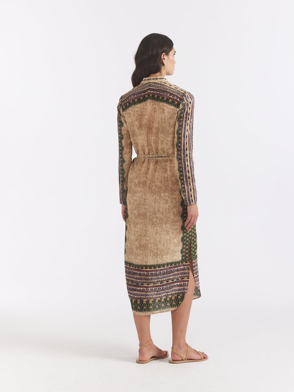 Saloni Molly D Dress In Mandisa Stripe