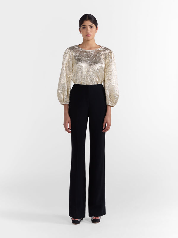 Saloni Ozzi Top In Pale Gold