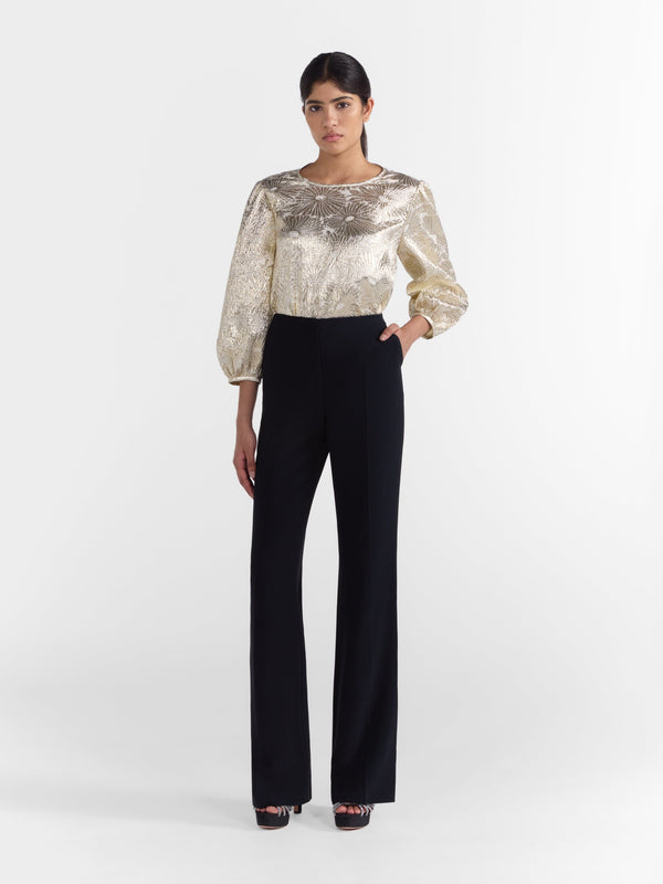 Saloni Ozzi Top In Pale Gold