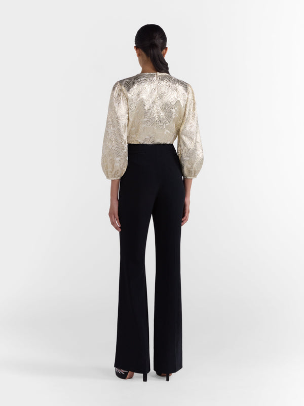 Saloni Ozzi Top In Pale Gold