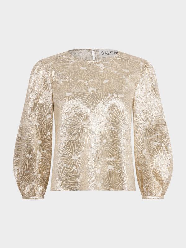 saloni Ozzi Top In Pale Gold