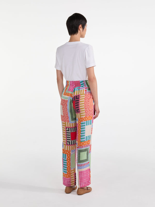 Saloni Paige-C Trouser In Palm Tree Print