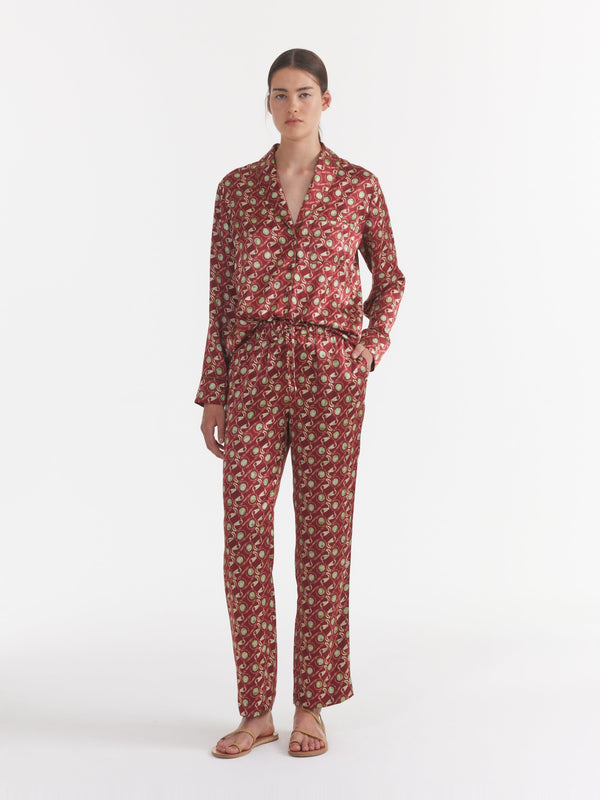 Saloni Peggy B Shirt In Boa Wine