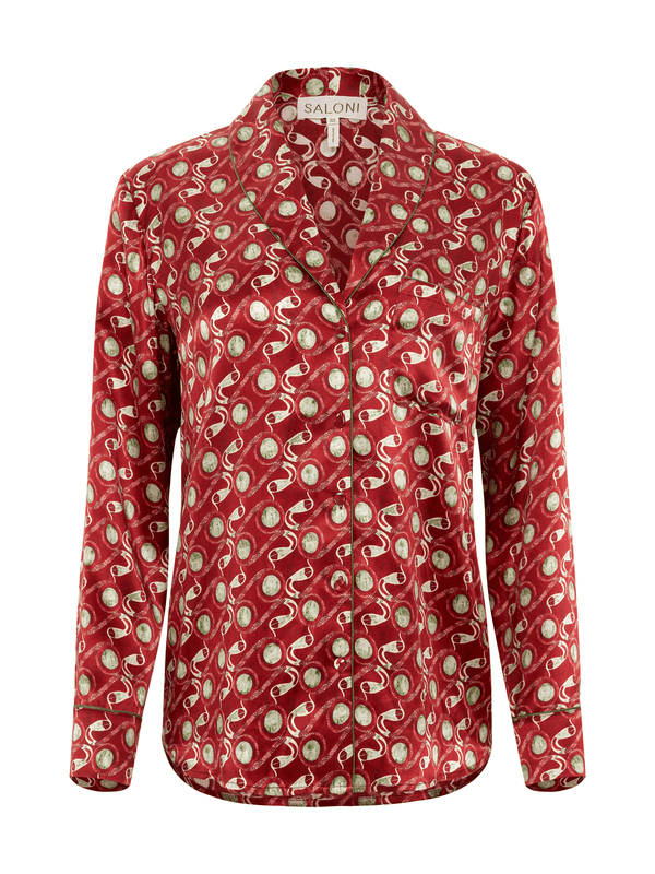 saloni Peggy B Shirt in Boa Wine