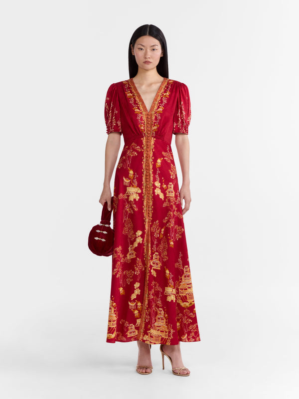 Saloni Pori Bag In True Red