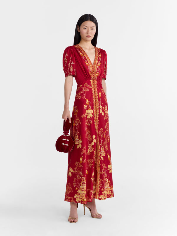 Saloni Pori Bag In True Red