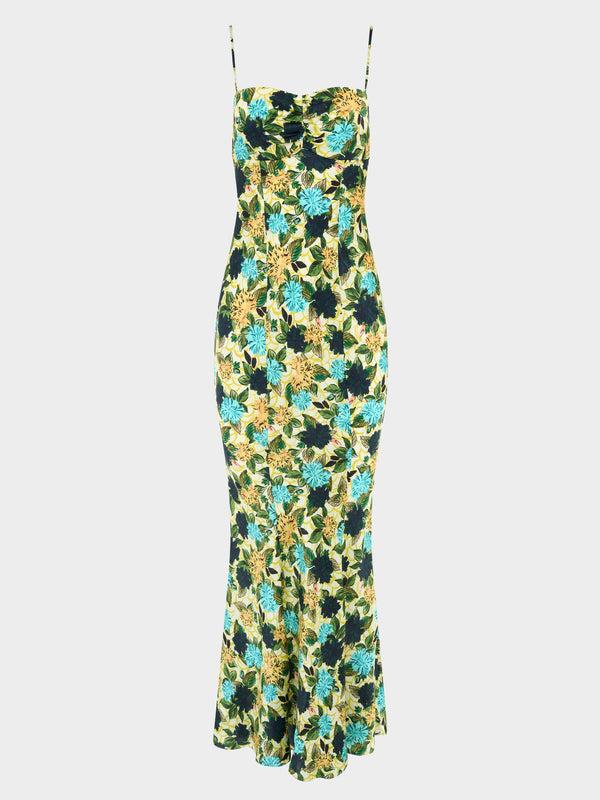 saloni Renee Dress in Lantana Aquatic