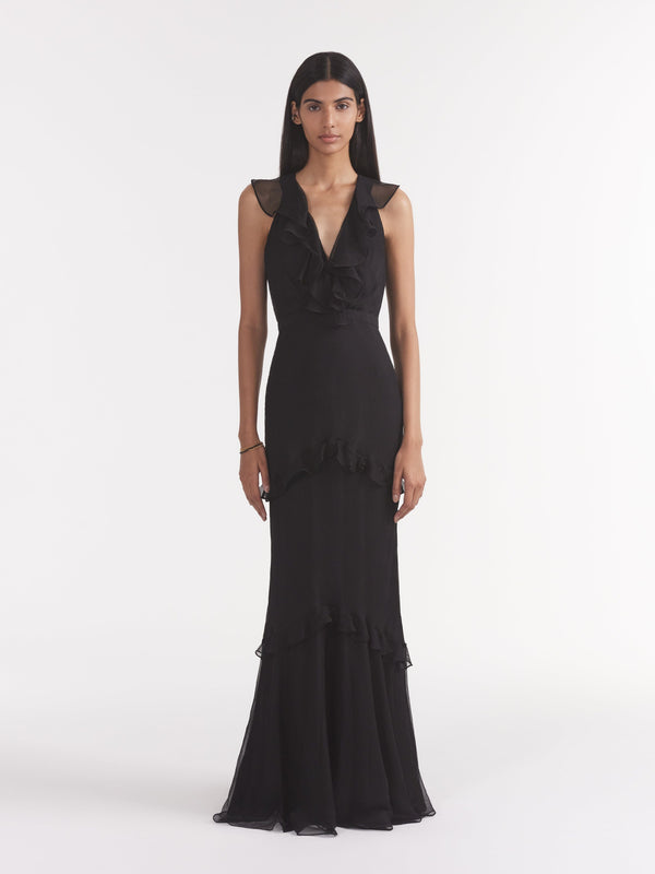 Saloni Rita Dress In Black
