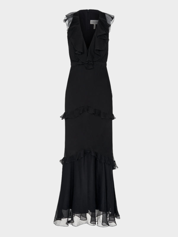 saloni Rita Dress in Black