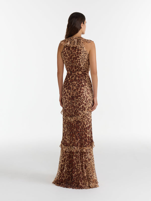 Saloni Rita Dress In Cheetah