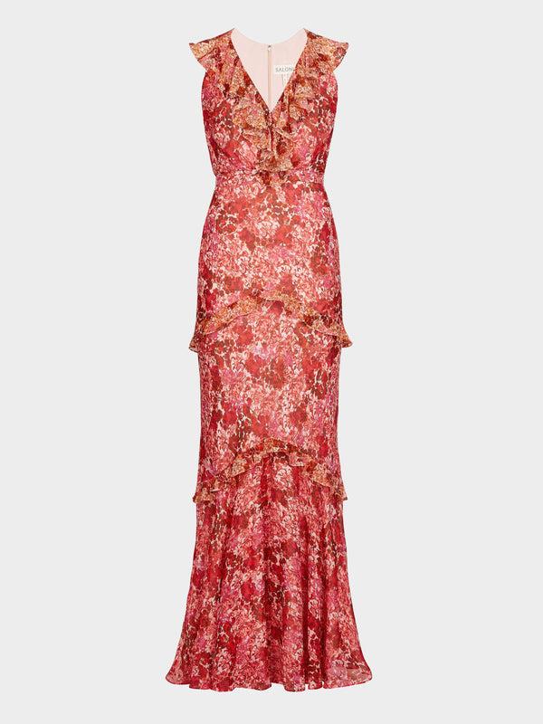 saloni Rita Dress in Florentina Blush