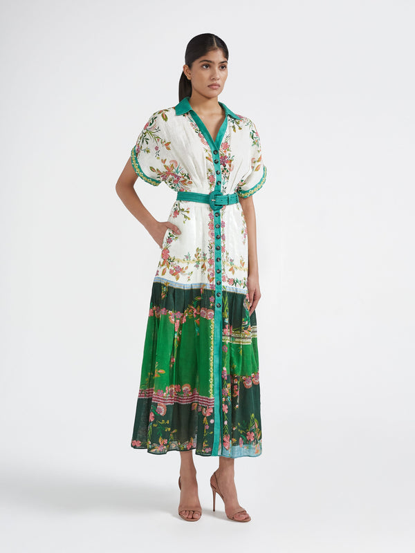 Saloni Riya B Dress In Zinnia River