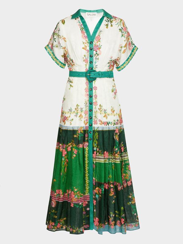 saloni Riya B Dress in Zinnia River