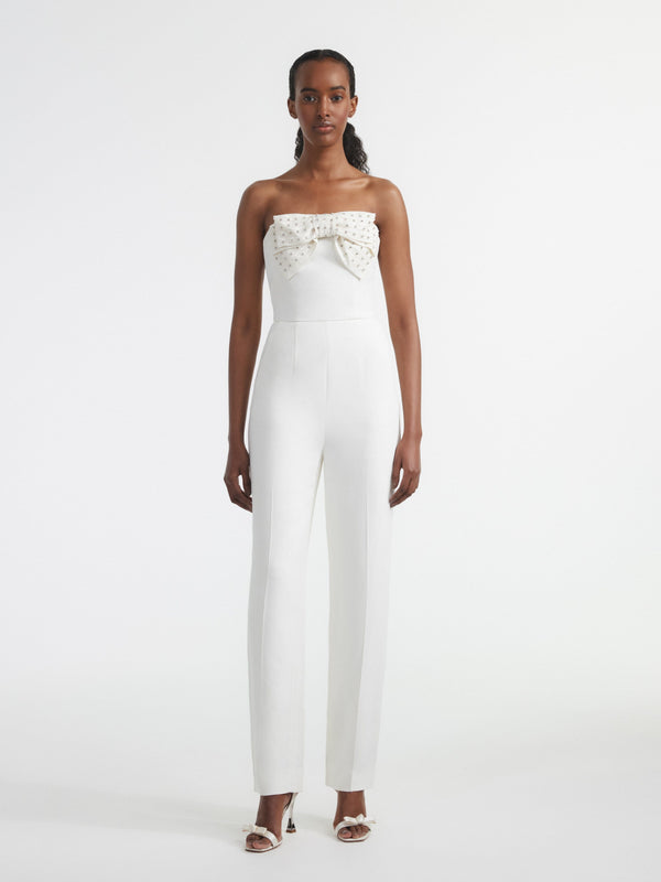 Saloni Sabine Jumpsuit In Ivory