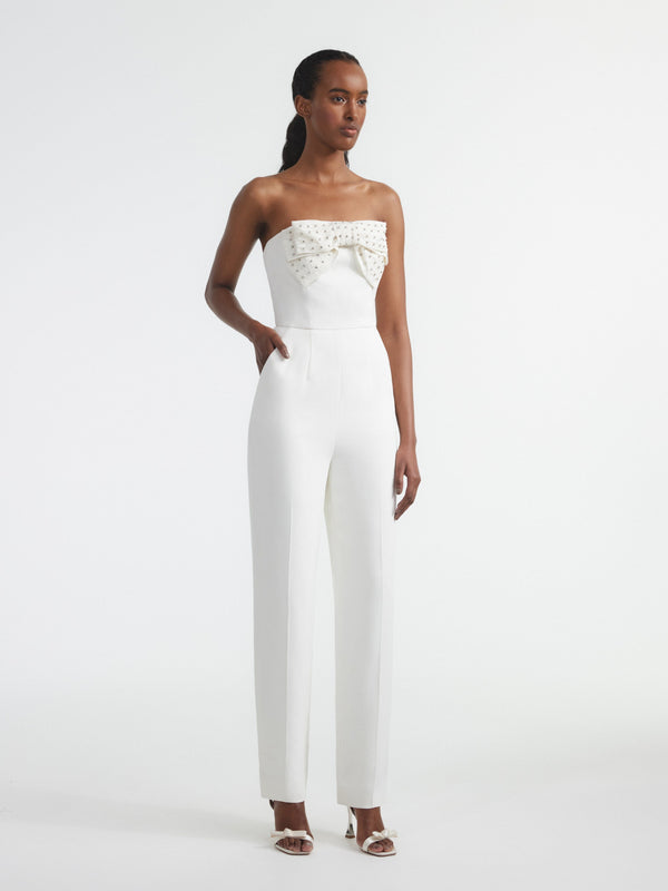 Saloni Sabine Jumpsuit In Ivory