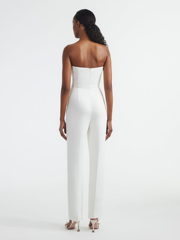 Saloni Sabine Jumpsuit In Ivory