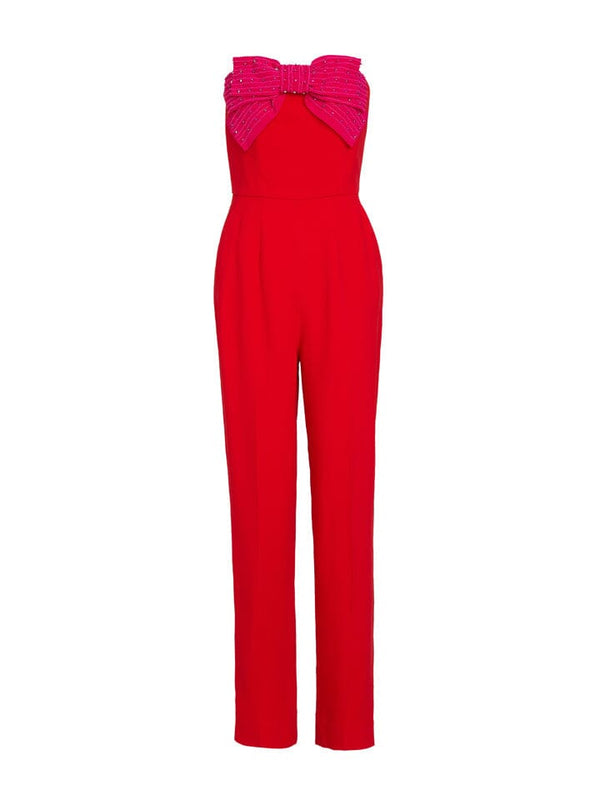 saloni Sabine Jumpsuit in Scarlet