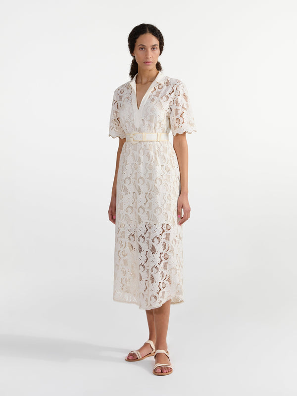 Saloni Suni Dress In Cream Ivory