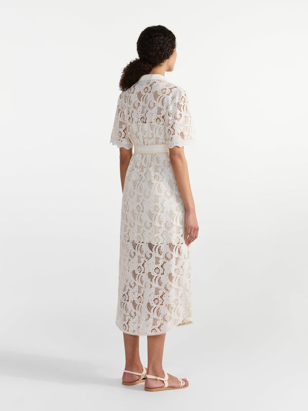 Saloni Suni Dress In Cream Ivory