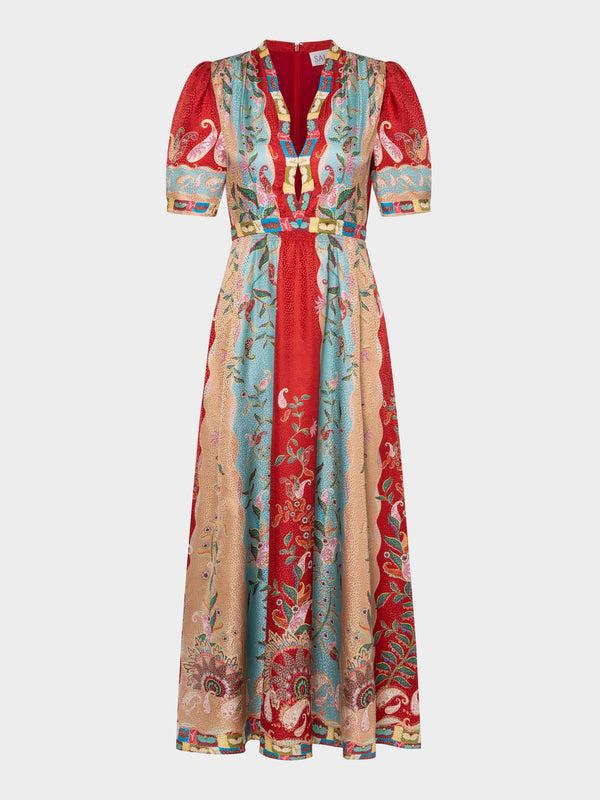 saloni Tabitha Dress in Paisley Vines