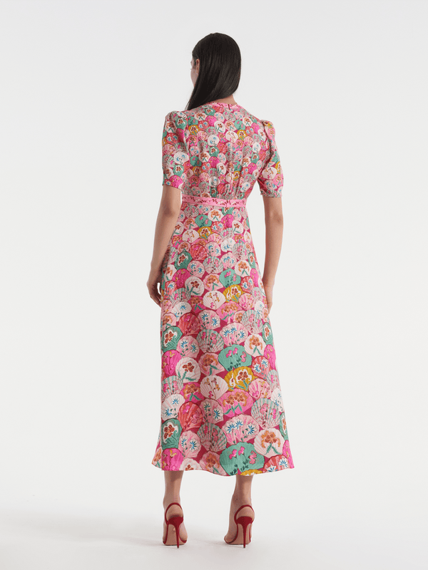 Saloni Tabitha Dress In Shell Gradient