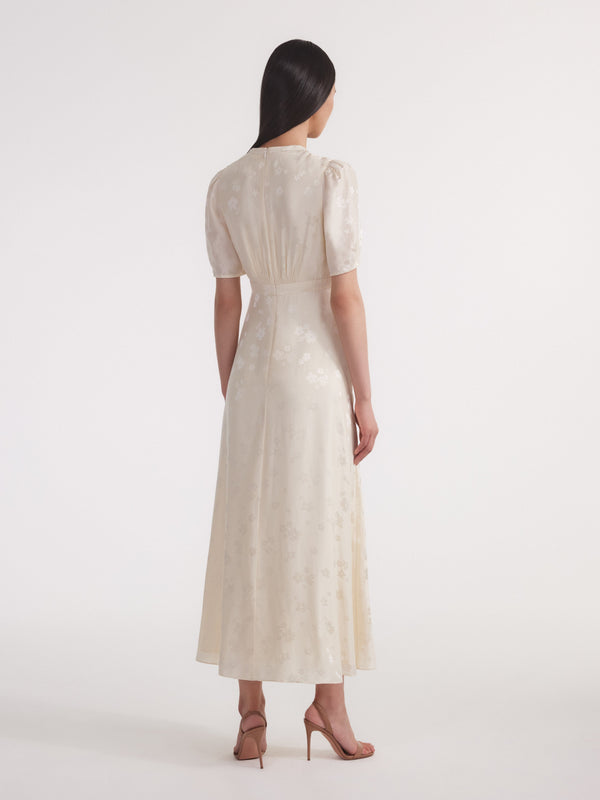 Saloni Tabitha Dress In Tusk