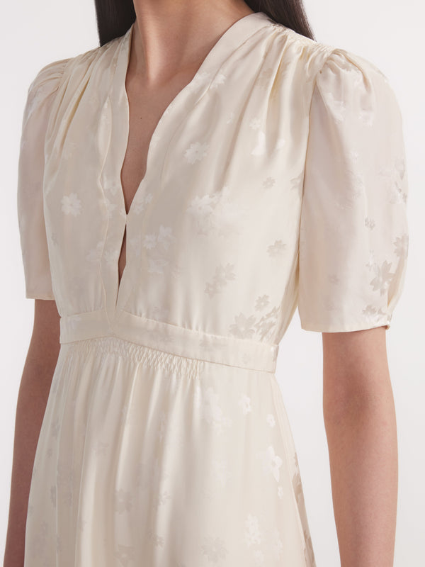 Saloni Tabitha Dress In Tusk
