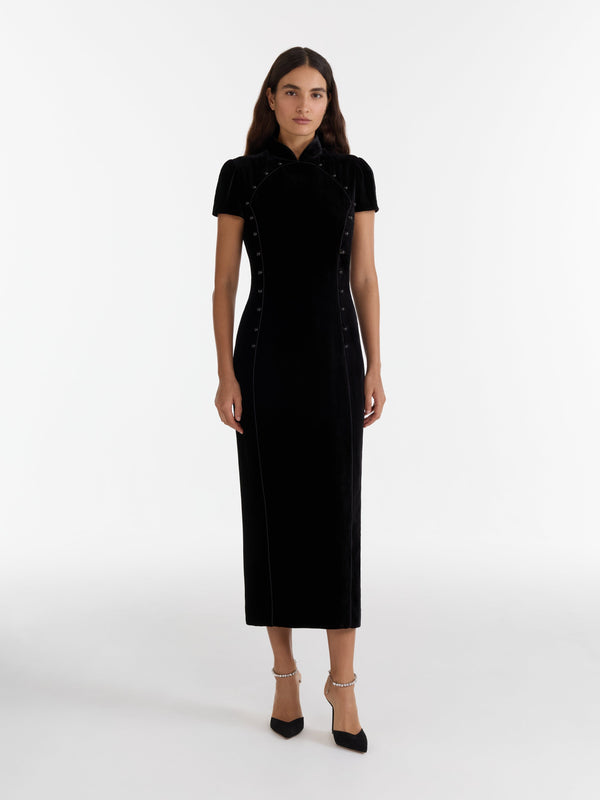 Saloni Taro C Dress In Black