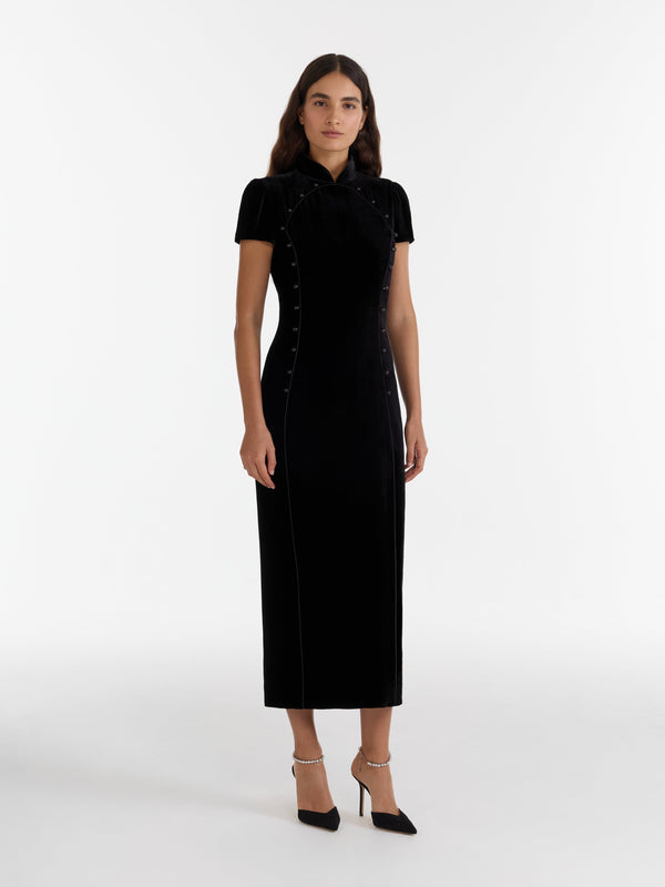 Saloni Taro C Dress In Black
