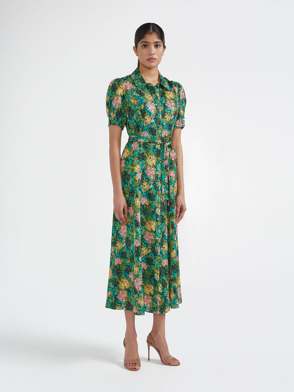 Saloni Vanessa D Dress In Lantana River