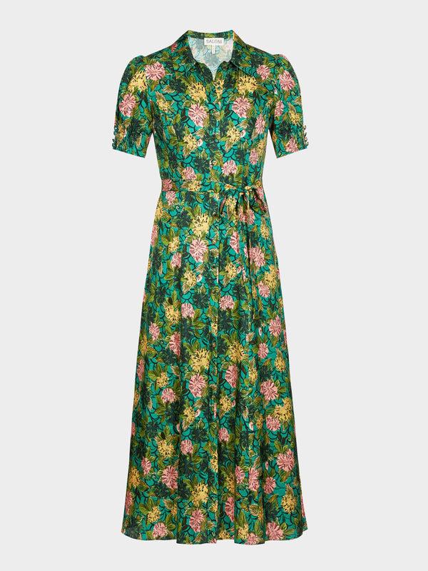 saloni Vanessa D Dress in Lantana River