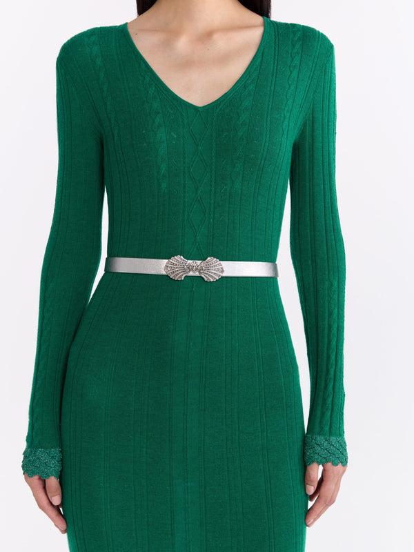 Saloni Venyx Shell Belt Silver