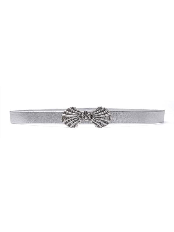 saloni Venyx Shell Belt Silver