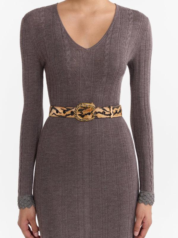 Saloni Venyx Tiger Belt Gold Tiger