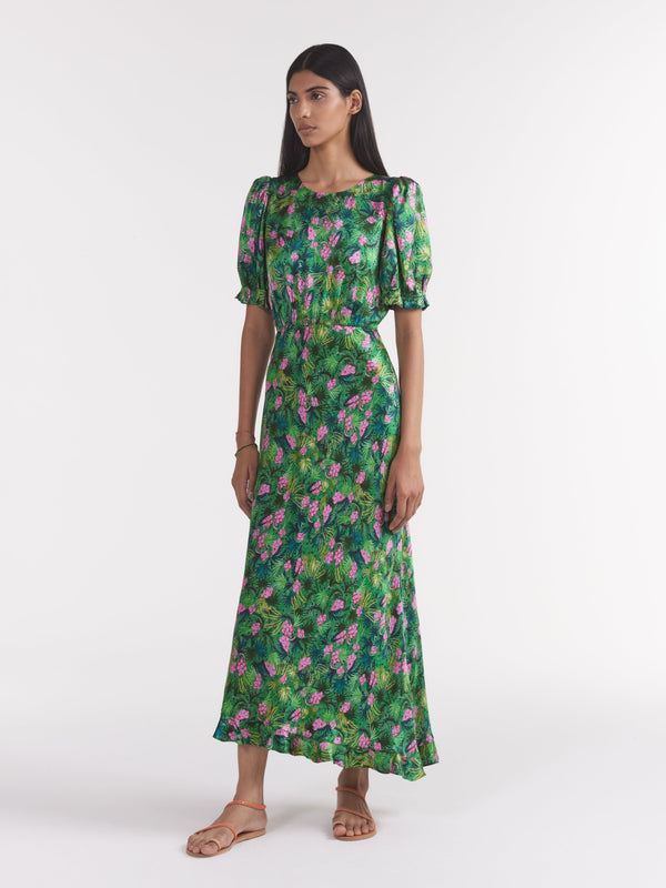 Saloni Vida D Dress In Palmetto Fern