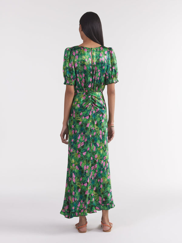 Saloni Vida D Dress In Palmetto Fern