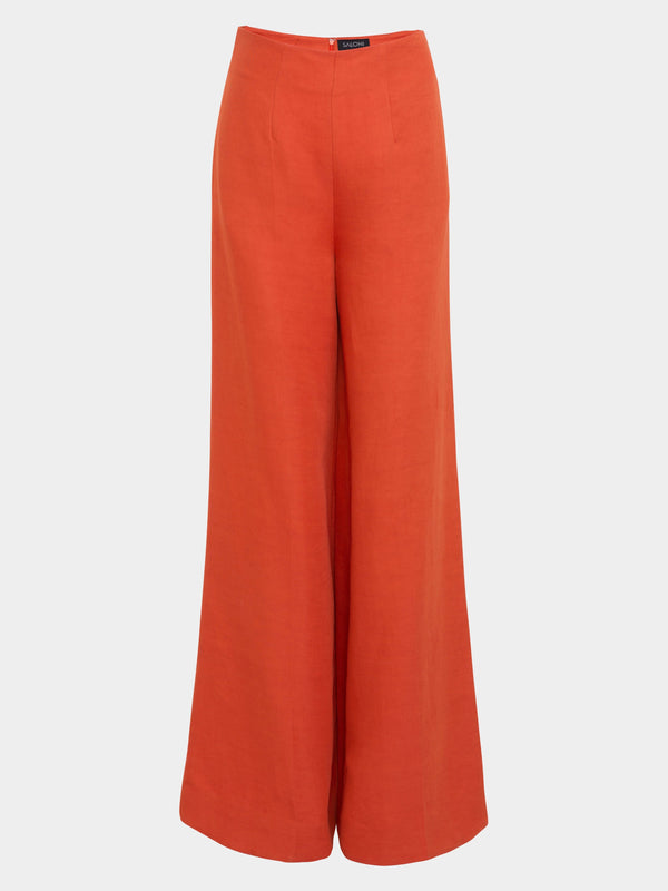 saloni Walli Trouser in Terracotta