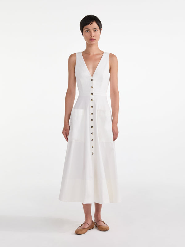 Saloni Zoey Cutout Dress In White