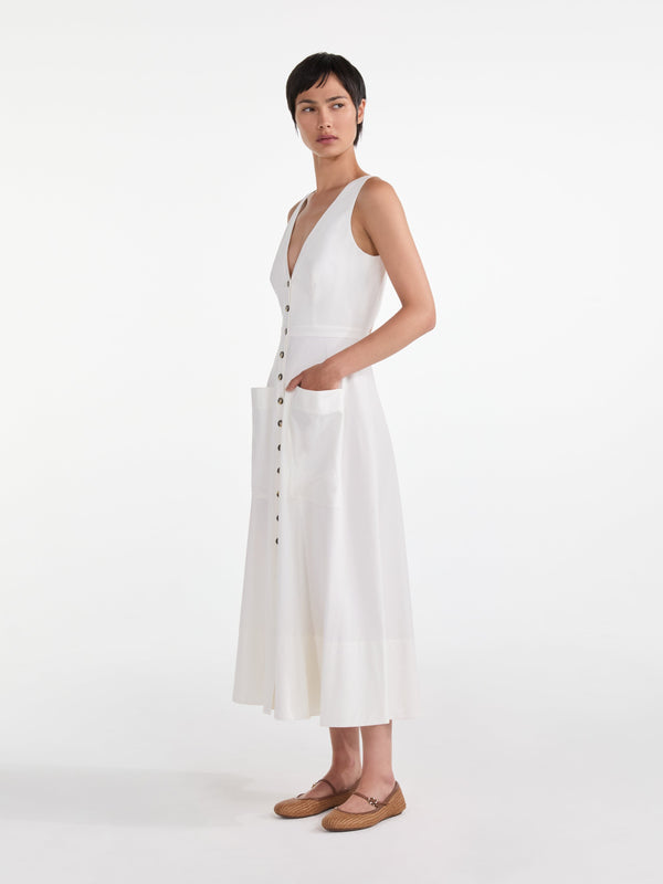 Saloni Zoey Cutout Dress In White