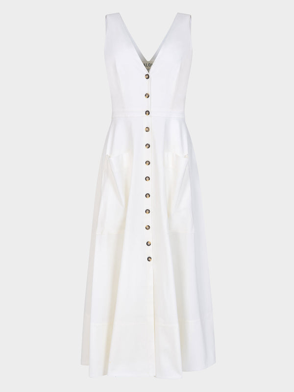 saloni Zoey Cutout Dress in White