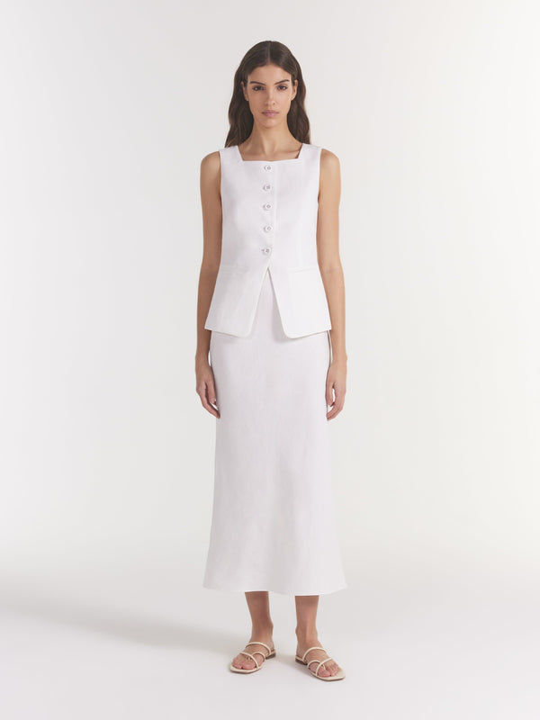 Saloni Zuzu Waistcoat In Ivory