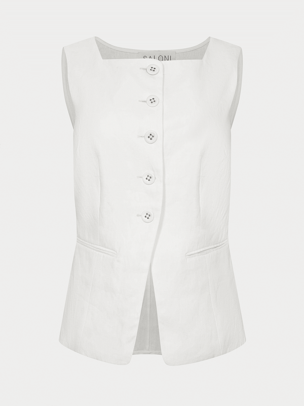 saloni Zuzu Waistcoat in Ivory