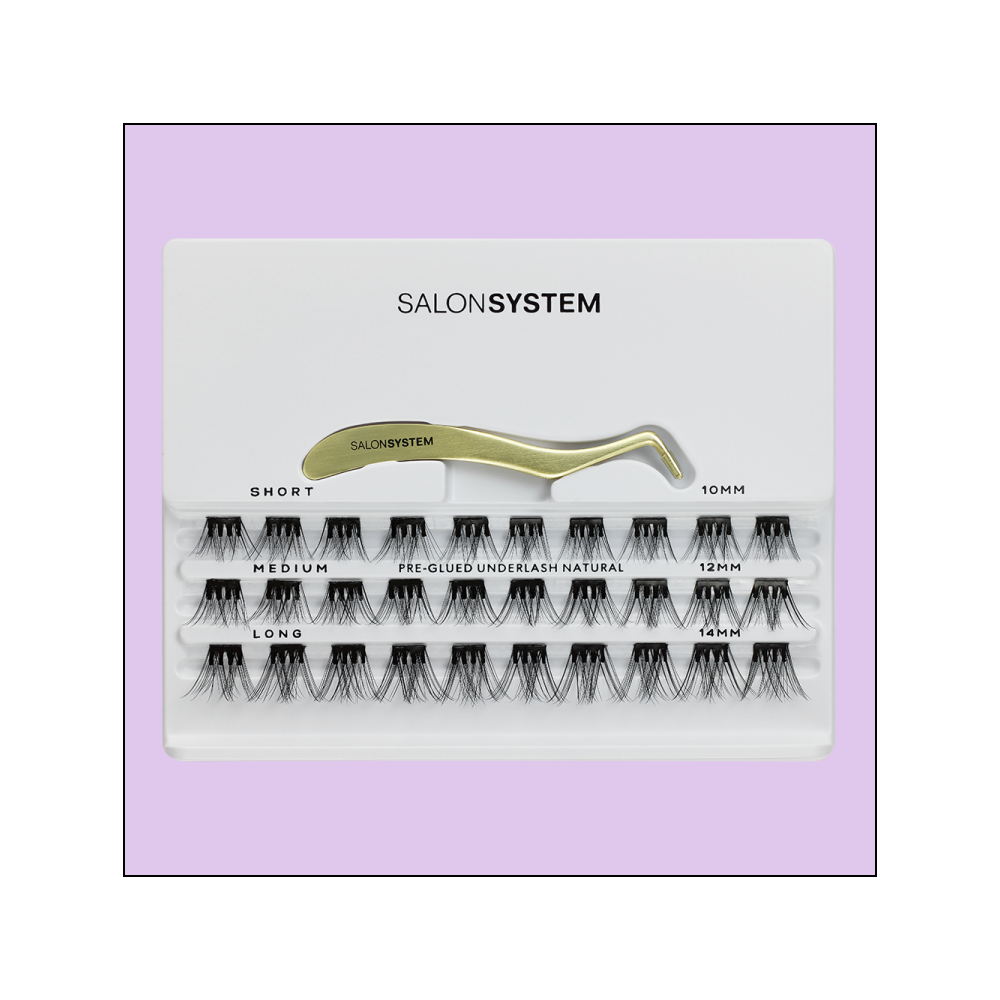 Salonsystem Underlash Pre-Glued Kit Natural Mixed
