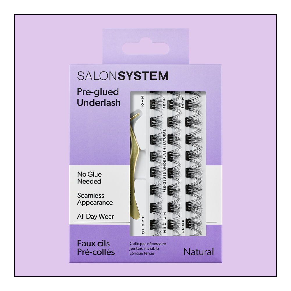 salonsystem Underlash Pre-Glued Kit Natural Mixed